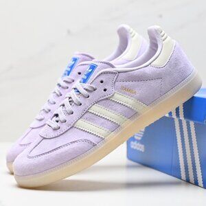 Adidas Samba OG Retro Women's Taro Purple Sneakers Silver Dawn/Chalk White Shoes